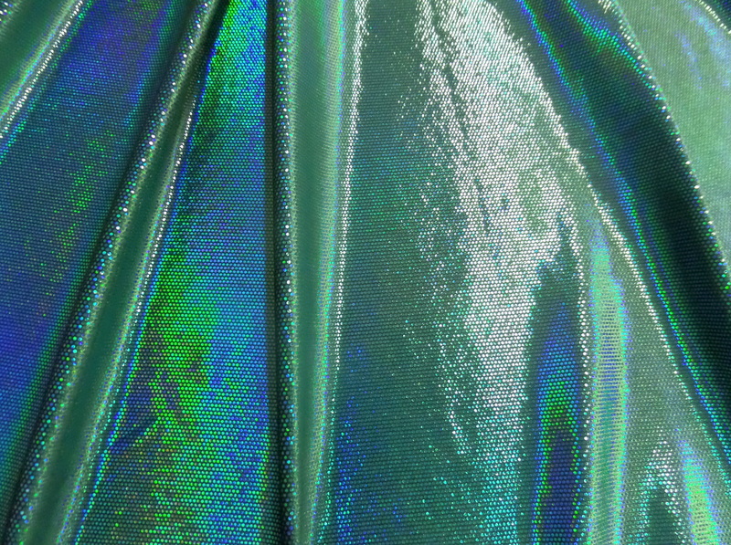 7. Teal Holographic Stretch Velvet